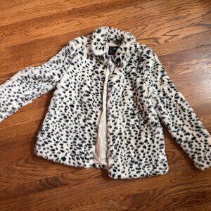 Zara Dalmatian Faux Fur Jacket
